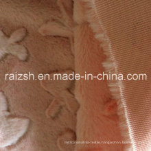 100% Polyester Pink Velvet Cut Flowers PV Fleece Fabric